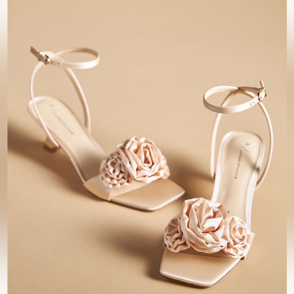 Anthropologie Blush Rose Heels